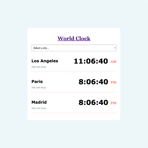 world clock image